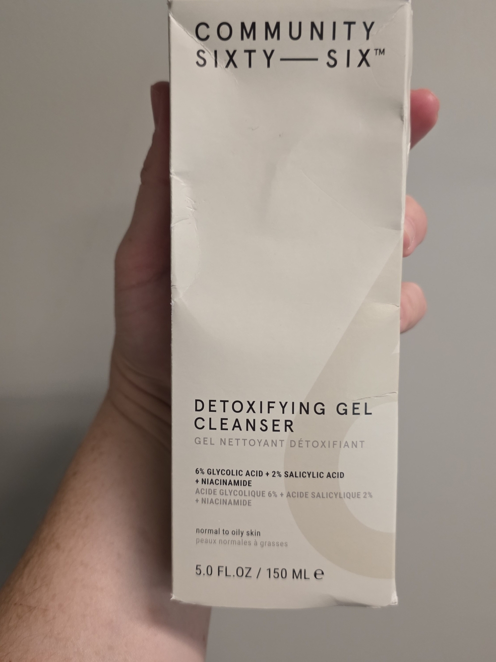 NIB Community Sixty-Six Detoxifying Gel Cleanser AHA BHA Niacinamide 5 oz